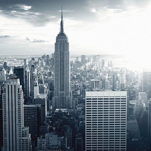 Vliestapete WALL-ART The Empire State Building Tapeten Gr. B/L: 2,4 m x 2,6 m, grau Vliestapeten