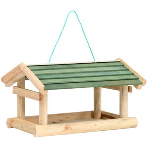 Vogelfutterhaus Massivholz 35x29,5x21 cm
