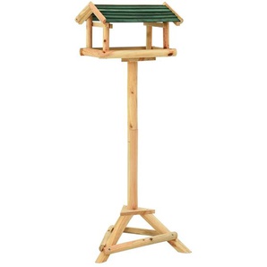 Vogelhäuschen mit Ständer 37x28x100 cm Massivholz Tanne