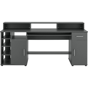 VOGL Möbelfabrik Schreibtisch Tim mit Monitoraufsatz, Tastaturauszug & Towerfach, Breite 154 oder 178 cm, Made in Germany