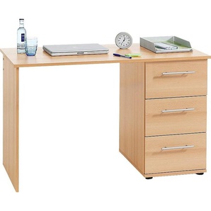 VOGL Möbelfabrik Schreibtisch Tobi, optional mit Tastaturauszug, mit 3 Schubkästen, Breite 115 cm, Made in Germany