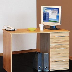 VOGL Möbelfabrik Schreibtisch Tobi, optional mit Tastaturauszug, mit 3 Schubkästen, Breite 115 cm, Made in Germany