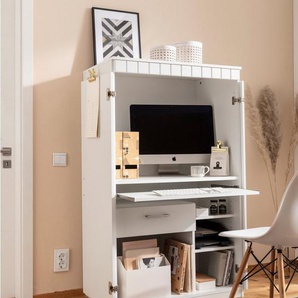 VOGL Möbelfabrik Sekretär Niklas, PC-Schrank, Home Office, Maße 80x50x138 cm, Made in Germany
