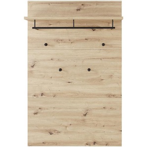 Voleo Garderobenpaneel, Eiche Artisan, 84x130x30 cm, Aufhängemöglichkeit, Hutablage, Kleiderstange, Garderobe, Garderobenpaneele, Garderobenpaneele