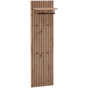 Voleo Garderobenpaneel, Eiche Artisan, Holzwerkstoff, 42x151x30 cm, Hutablage, Kleiderstange, Garderobe, Garderobenpaneele, Garderobenpaneele