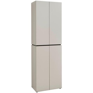 Voleo Garderobenschrank, Kaschmir, Holzwerkstoff, 5 Fächer, 60x199x37 cm, Beimöbel erhältlich, griffloses Öffnen, Garderobe, Garderobenschränke, Garderobenschränke