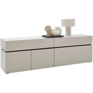 Voleo Lowboard, Kaschmir, Holzwerkstoff, 2 Schubladen, 180x57x40 cm, Typenauswahl, Beimöbel erhältlich, stehend, hängend, Wohnzimmer, Wohnwände,