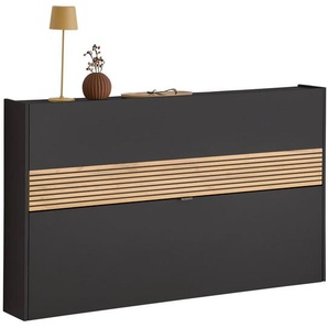 Voleo Schuhkipper, Graphit, Eiche, Metall, 140x83x18 cm, Made in Germany, Beimöbel erhältlich, hängend, Garderobe, Schuhaufbewahrung, Schuhkipper