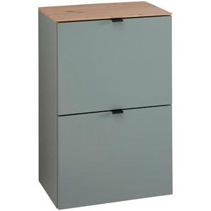 Voleo Schuhkipper, Salbeigrün, Eiche Artisan, Holzwerkstoff, 2 Fächer, 55x84x37 cm, Typenauswahl, Beimöbel erhältlich, hängend, Garderobe, Schuhaufbewahrung, Schuhkipper