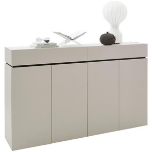 Voleo Sideboard, Kaschmir, Holzwerkstoff, 4 Fächer, 2 Schubladen, 180x111x40 cm, Typenauswahl, Beimöbel erhältlich, stehend, Wohnzimmer, Kommoden &