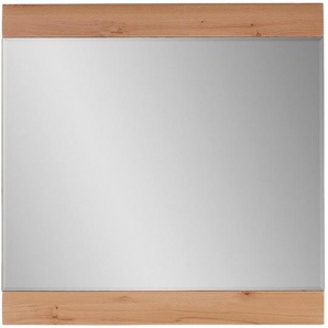 Voleo Wandspiegel, Buche, Glas, Holzwerkstoff, quadratisch, 76x76x2 cm, Spiegel, Wandspiegel