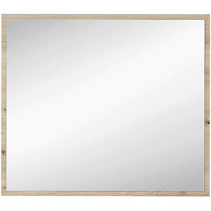 Voleo Wandspiegel, Eiche Artisan, Glas, Holzwerkstoff, rechteckig, 80x70x3 cm, waagrecht montierbar, Spiegel, Wandspiegel