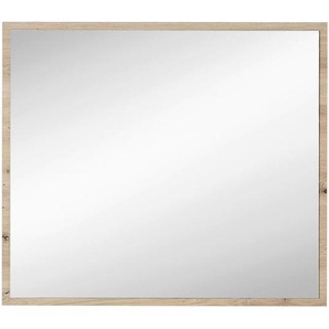 Voleo Wandspiegel, Eiche Artisan, Glas, rechteckig, 80x70x3 cm, waagrecht montierbar, Garderobe, Garderobenspiegel, Garderobenspiegel
