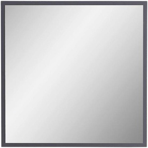 Voleo Wandspiegel , Graphit , Glas , quadratisch , 80x80x2 cm , Garderobe, Garderobenspiegel, Garderobenspiegel