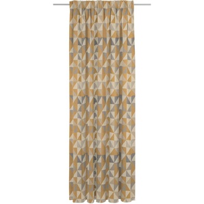 Vorhang ADAM Bio Bel Gardinen Gr. 245 cm, Multifunktionsband, 142 cm, gelb (natur, grau, curry) Esszimmergardinen