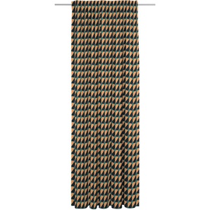 Vorhang ADAM Circles Gardinen Gr. 175 cm, Multifunktionsband, 142 cm, bunt (orange, dunkelblau, türkis) Esszimmergardinen nachhaltig aus Bio-Baumwolle