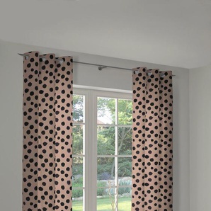 Vorhang ADAM Dots Gardinen Gr. 145 cm, Ösen, 145 cm, lila Ösen nachhaltige Materialien