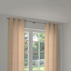 Vorhang ADAM Easy Diamond Gardinen Gr. 225 cm, Ösen, 145 cm, gelb (curry) Ösen Gardine nachhaltig