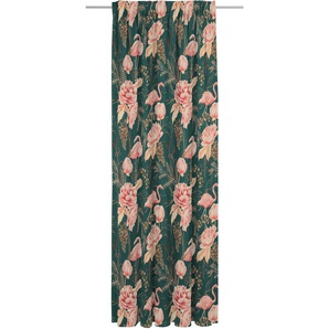 Vorhang ADAM Eden Gardinen Gr. 255 cm, Multifunktionsband, 142 cm, grün (dunkelgrün) Esszimmergardinen nachhaltig aus Bio-Baumwolle
