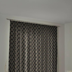 Vorhang ADAM Feathers Gardinen Gr. 225 cm, Kräuselband, 145 cm, schwarz (natur, schwarz) Kräuselband nachhaltig
