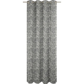 Vorhang ADAM Flower Cuveé Light Gardinen Gr. 175 cm, Ösen, 145 cm, grau (dunkelgrau) Ösen Gardine