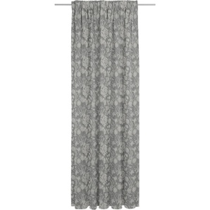 Vorhang ADAM Flower Cuvée light Gardinen Gr. 255 cm, Multifunktionsband, 142 cm, grau (dunkelgrau) Esszimmergardinen