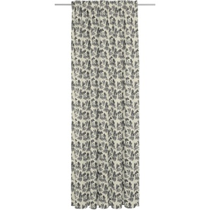 Vorhang ADAM Good old days Gardinen Gr. 255 cm, Multifunktionsband, 142 cm, schwarz-weiß (weiß, schwarz) Esszimmergardinen nachhaltig aus Bio-Baumwolle