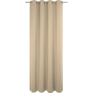 Vorhang ADAM Indian Cortezada Light Gardinen Gr. 245 cm, Ösen, 145 cm, beige (dunkelbeige) Ösen