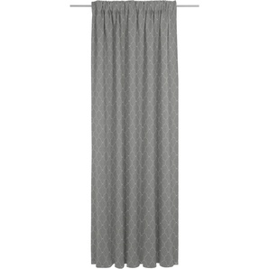 Vorhang ADAM Indian Cortezada light Gardinen Gr. 255 cm, Multifunktionsband, 142 cm, grau (dunkelgrau) Esszimmergardinen nachhaltig aus Bio-Baumwolle