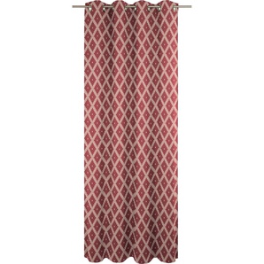 Vorhang ADAM Maroccan Shiraz Gardinen Gr. 175 cm, Ösen, 145 cm, rot (dunkelrot) Ösen