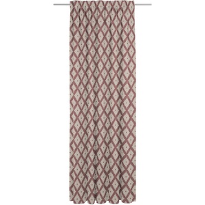 Vorhang ADAM Maroccan Shiraz light Gardinen Gr. 245 cm, Multifunktionsband, 142 cm, rot (dunkelrot) Esszimmergardinen nachhaltig aus Bio-Baumwolle