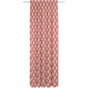 Vorhang ADAM Maroccan Shiraz light Gardinen Gr. 245 cm, Multifunktionsband, 142 cm, rot Esszimmergardinen nachhaltig aus Bio-Baumwolle