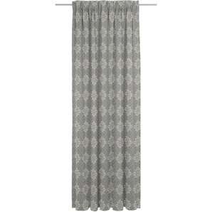 Vorhang ADAM Romantic Puligny light Gardinen Gr. 255 cm, Multifunktionsband, 142 cm, grau (dunkelgrau) Esszimmergardinen nachhaltig aus Bio-Baumwolle