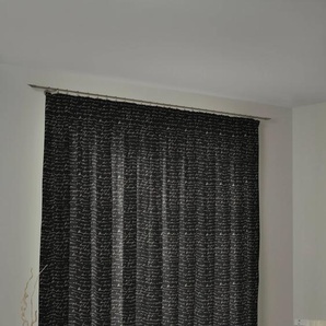 Vorhang ADAM Scribble Gardinen Gr. 145 cm, Kräuselband, 145 cm, schwarz-weiß (schwarz, naturweiß) Kräuselband