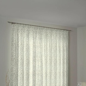 Vorhang ADAM Scribble Gardinen Gr. 175 cm, Kräuselband, 145 cm, weiß (naturweiß, schwarz) Kräuselband nachhaltig aus Bio-Baumwolle