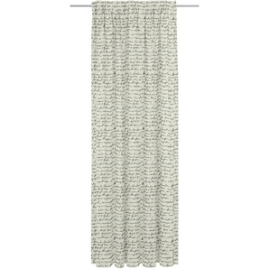 Vorhang ADAM Scribble Gardinen Gr. 225 cm, Multifunktionsband, 142 cm, schwarz (natur, schwarz) Esszimmergardinen nachhaltig aus Bio-Baumwolle