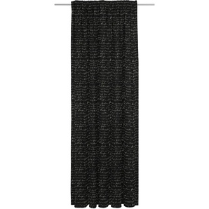 Vorhang ADAM Scribble Gardinen Gr. 225 cm, Multifunktionsband, 142 cm, schwarz-weiß (weiß, schwarz) Esszimmergardinen