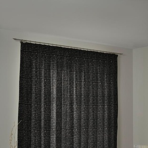 Vorhang ADAM Scribble Gardinen Gr. 145 cm, Kräuselband, 145 cm, schwarz-weiß (schwarz, naturweiß) Kräuselband nachhaltig aus Bio-Baumwolle