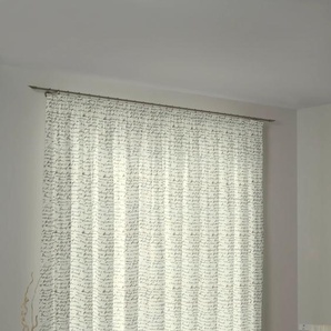 Vorhang ADAM Scribble Gardinen Gr. 145 cm, Kräuselband, 145 cm, weiß (naturweiß, schwarz) Kräuselband nachhaltig aus Bio-Baumwolle
