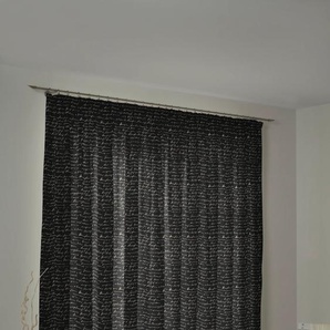 Vorhang ADAM Scribble Gardinen Gr. 175 cm, Kräuselband, 145 cm, schwarz-weiß (schwarz, naturweiß) Kräuselband nachhaltig aus Bio-Baumwolle