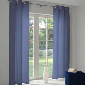Vorhang ADAM Uni Collection Gardinen Gr. 145 cm, Ösen, 145 cm, blau (royalblau) Ösen