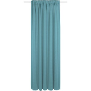 Vorhang ADAM Uni Collection Gardinen Gr. 225 cm, Multifunktionsband, 142 cm, blau (türkis) Esszimmergardinen nachhaltig aus Bio-Baumwolle