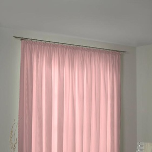 Vorhang ADAM Uni Collection Gardinen Gr. 245 cm, Kräuselband, 145 cm, rosa Kräuselband nachhaltig