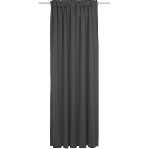 Vorhang ADAM Uni Collection Gardinen Gr. 245 cm, Multifunktionsband, 142 cm, schwarz (schwarz, beige) Esszimmergardinen nachhaltig aus Bio-Baumwolle
