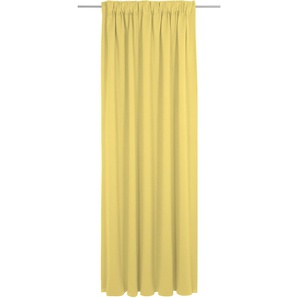 Vorhang ADAM Uni Collection light Gardinen Gr. 225 cm, Multifunktionsband, 142 cm, gelb Esszimmergardinen