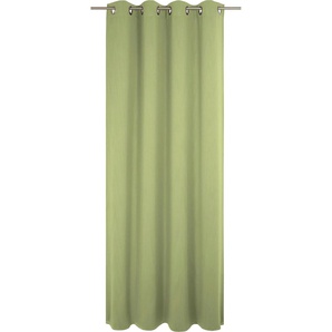 Vorhang ADAM Uni Light Collection Gardinen Gr. 225 cm, Ösen, 145 cm, grün (hellgrün) Ösen