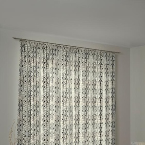 Vorhang ADAM Wave Gardinen Gr. 145 cm, Kräuselband, 145 cm, weiß (naturweiß, grau, schwarz) Kräuselband nachhaltig aus Bio-Baumwolle