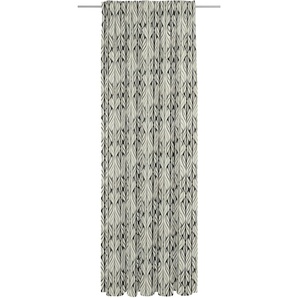 Vorhang ADAM Wave Gardinen Gr. 245 cm, Multifunktionsband, 142 cm, schwarz (natur, schwarz) Esszimmergardinen