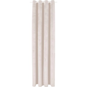 Vorhang BRUNO BANANI Leroy Gardinen Gr. 175 cm, Ösen, 140 cm, beige Ösen Samt, blickdicht, monochrom, verschiedene Größen