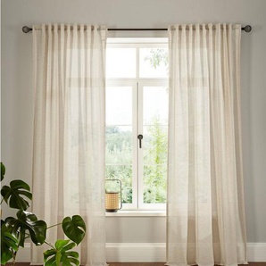 andas Vorhang Elby 2, Multifunktionsband (1 St), halbtransparent, Jacquard, basic, transparent, monochrom, bis 295 cm Länge